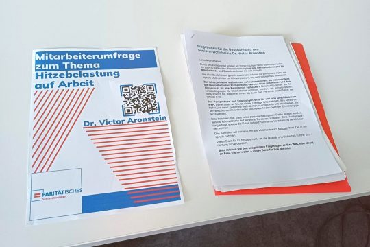 Fragebogen für Mitarbeitende zum Thema Hitze
